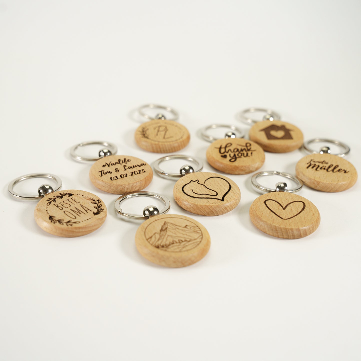 Personalisierter Schlüsselanhänger Hell