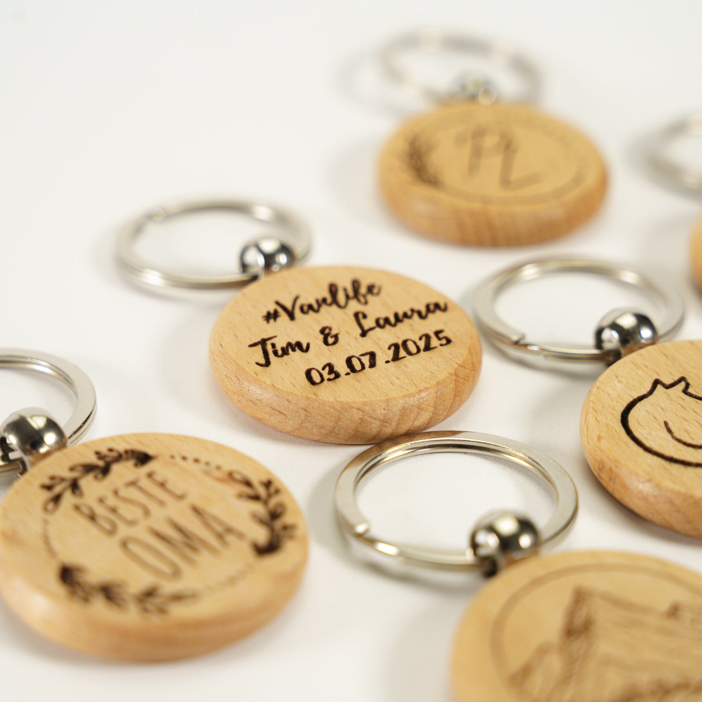 Personalisierter Schlüsselanhänger Hell