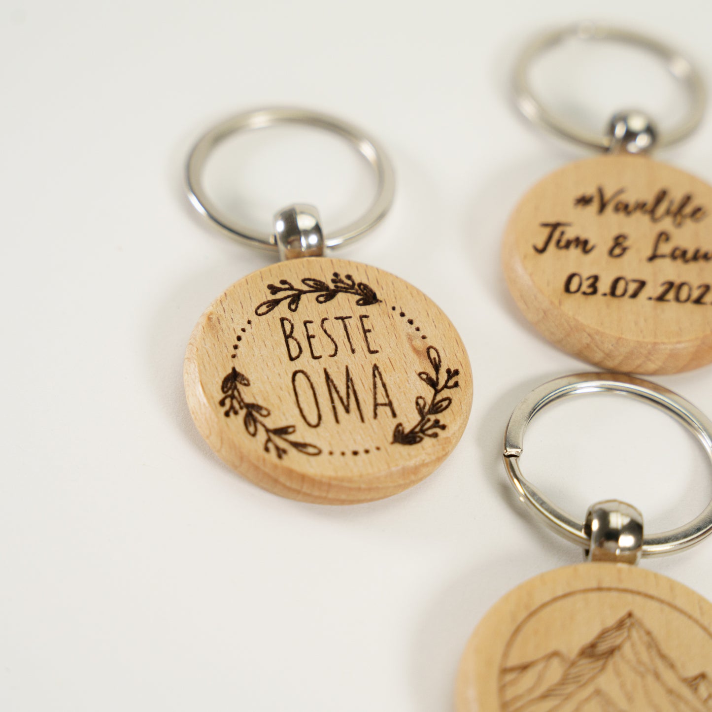 Personalisierter Schlüsselanhänger Hell